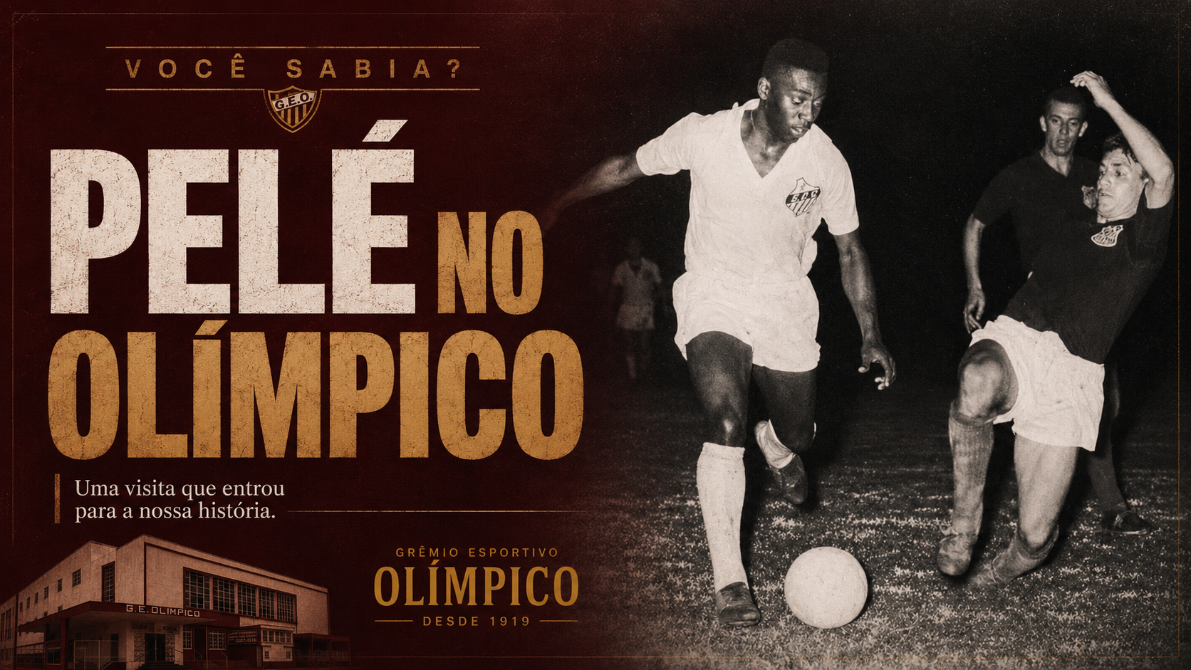 Pelé no Grêmio Esportivo Olímpico em 1961